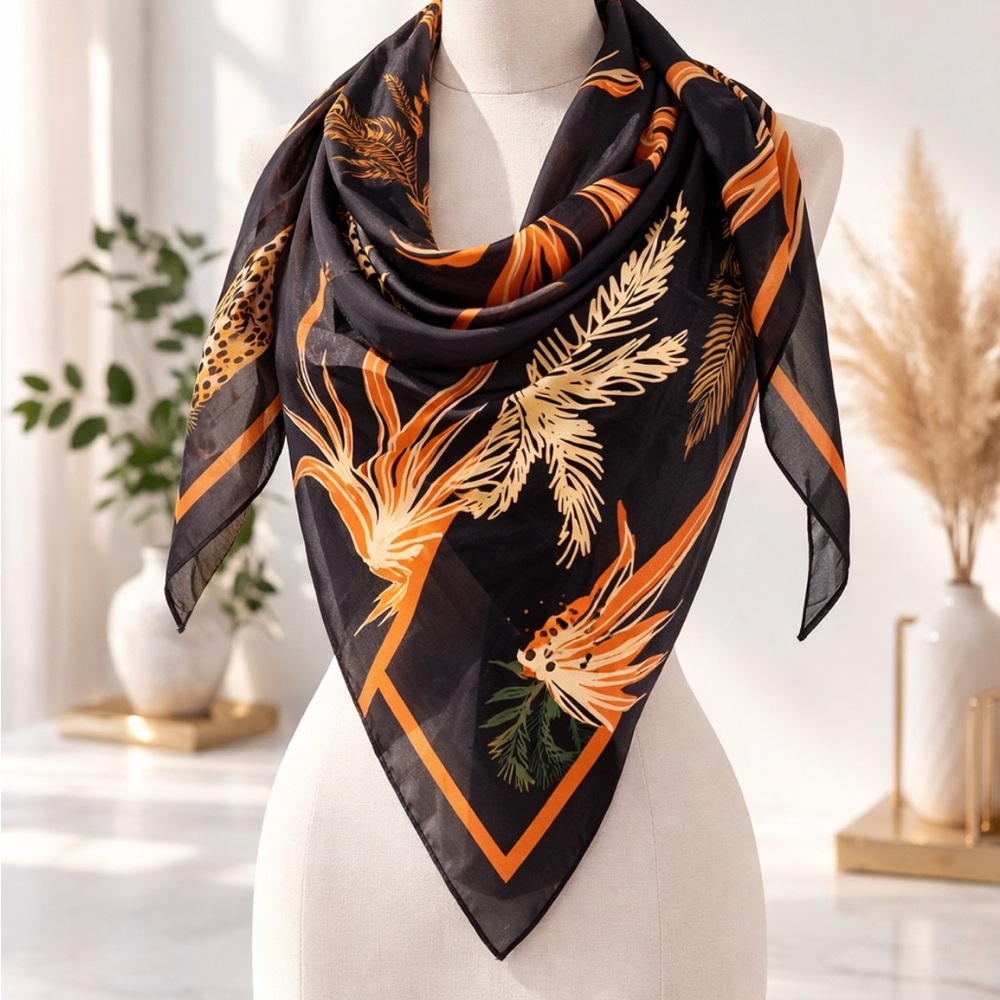 Gemma Layne
Leopard Print Square Silk Scarf